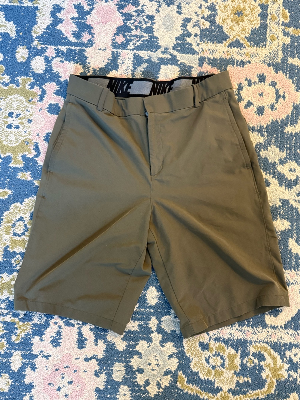 Nike Men's Olive Hybrid Performance Shorts - Picture 1 of 3